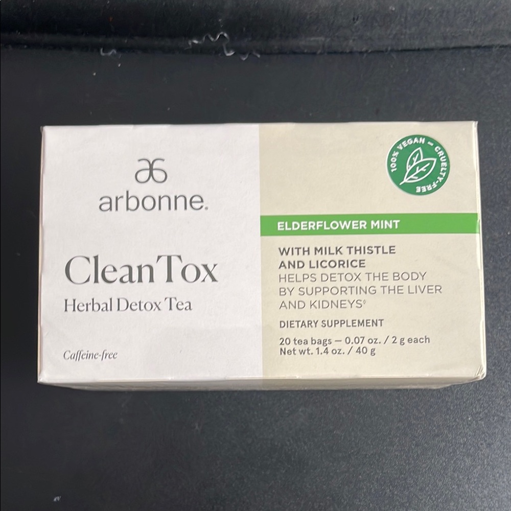 Arbonne CleanTox Herbal Detox Tea - Green and White